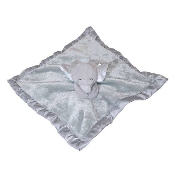 2020 Carter's Plush Elephant Closed Eyes Gray Lovey Security Blanket 14" - Picture 3 of 7